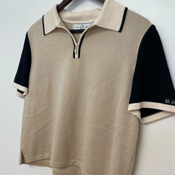 Vintage St John Sport|| Knit Short Sleeve Top, Size Medium - Picture 4 of 8